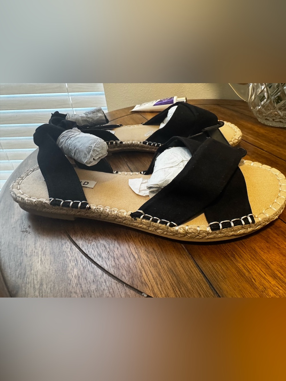 Torrid Black BNWT LaceUp The Ankle Espadrille Sandals Fit Like 12 WW BRAND NEW - Picture 9 of 16